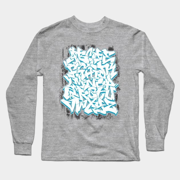 GRAFFITI ALPHABET Long Sleeve T-Shirt by trev4000